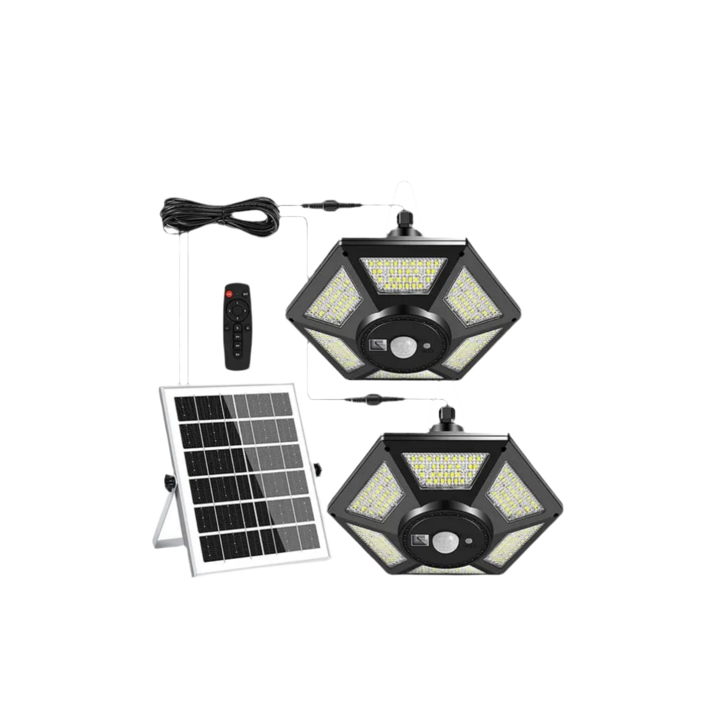 Lámpara solar doble - 1000 lm