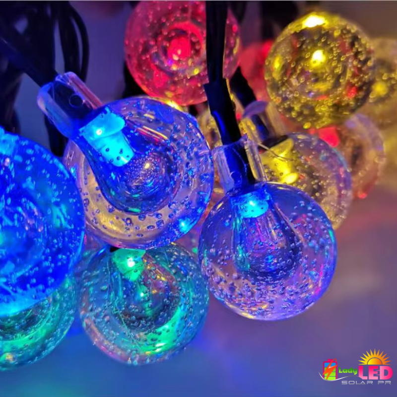 SOLAR String Lights - Balls (39 pies)