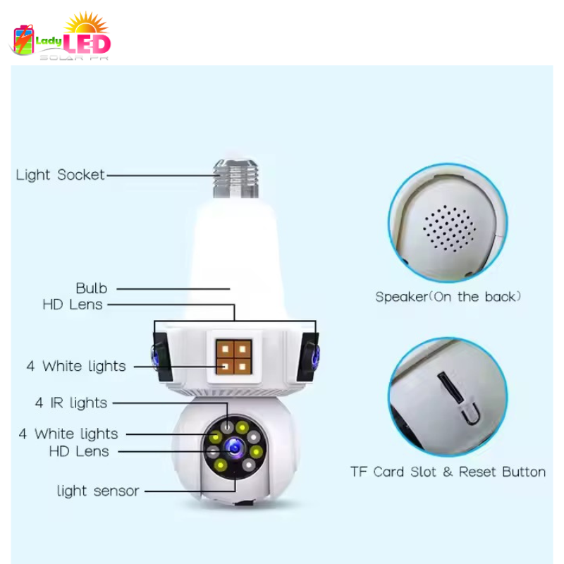 Cámara de roseta con luz