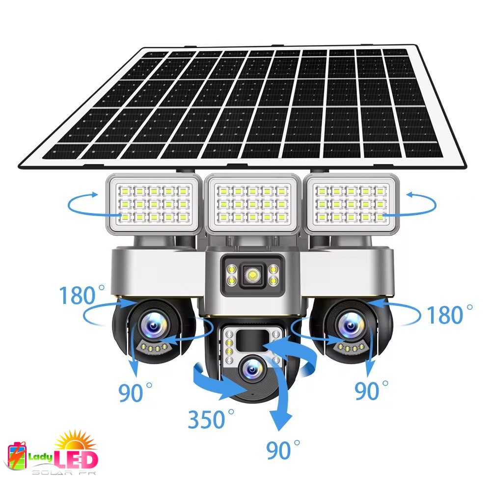 Camara Triple Lente WiFi (Floodlight) – LADY LED SOLAR PR