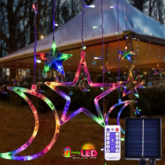 Lunas y Estrellas Solares (Warm White)