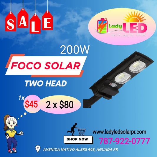 Foco solar - Two head