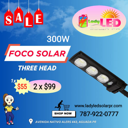 Foco solar - Three head