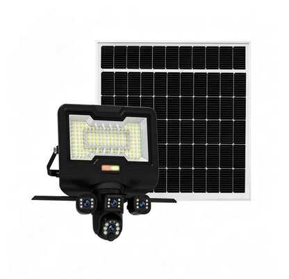 Foco Solar Floodlight con Cámara Wi-Fi de Triple Lente