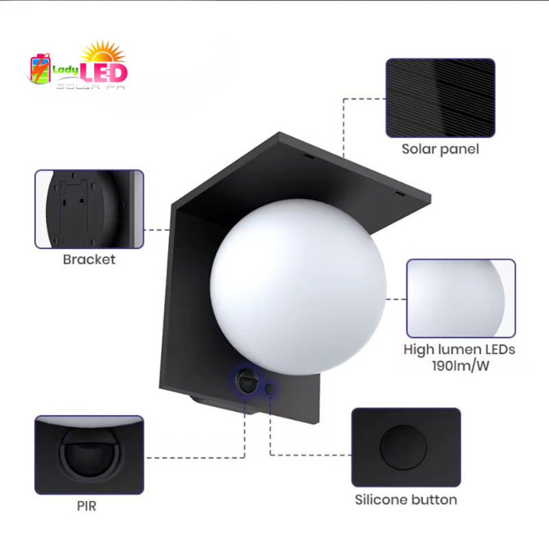 Sphere Wall Light – LADY LED SOLAR PR
