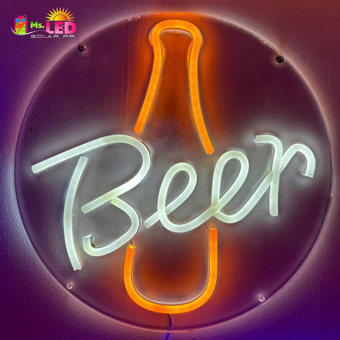 Rótulo Neon - Beer