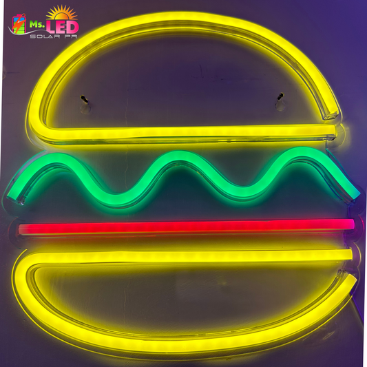 Rótulo Neon - Burguer